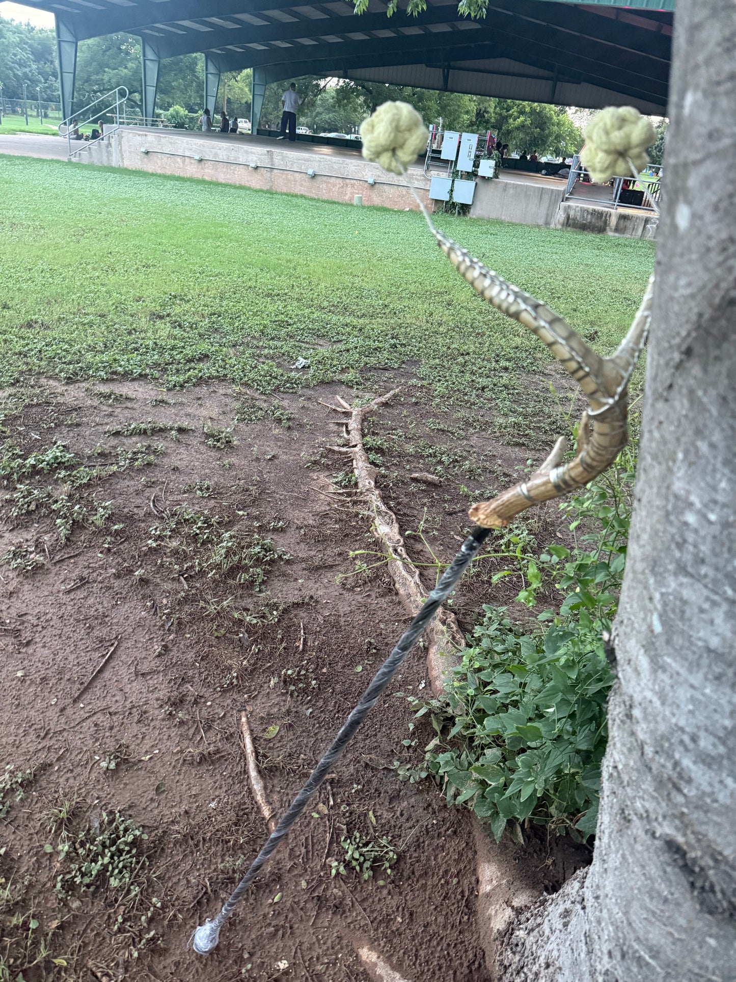 Antler fire staff