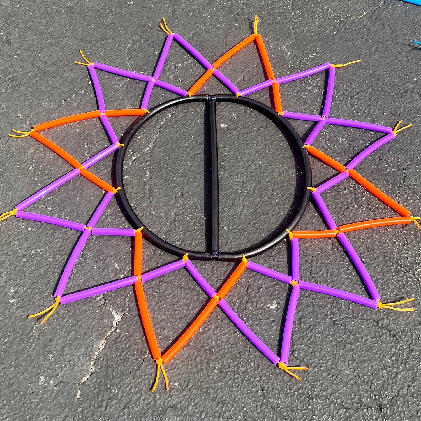 Short Net Sun Wheel UV Reactive Purple Orange